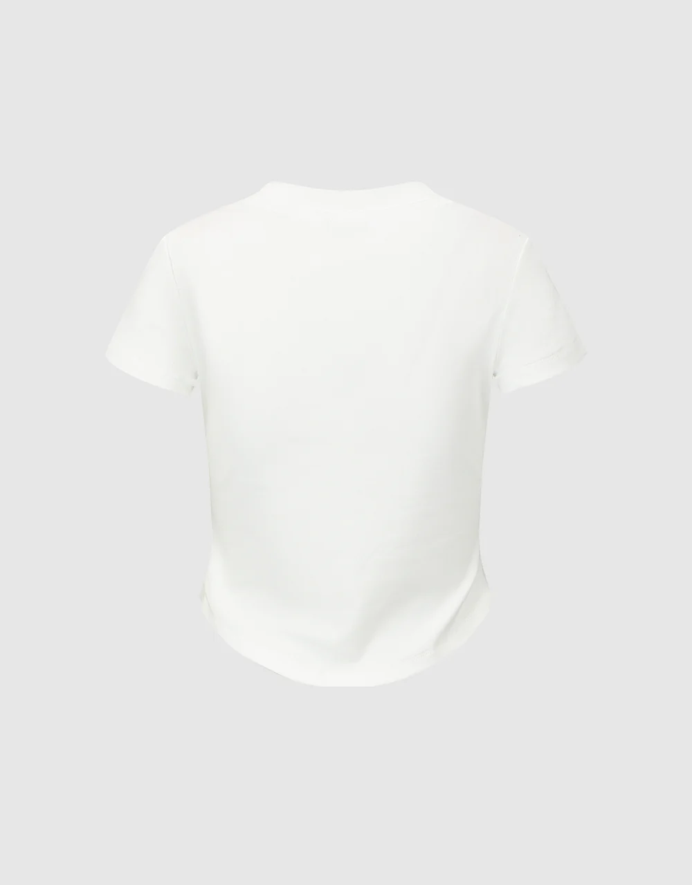 Printed Crew Neck Skinny T-Shirt - Image 5