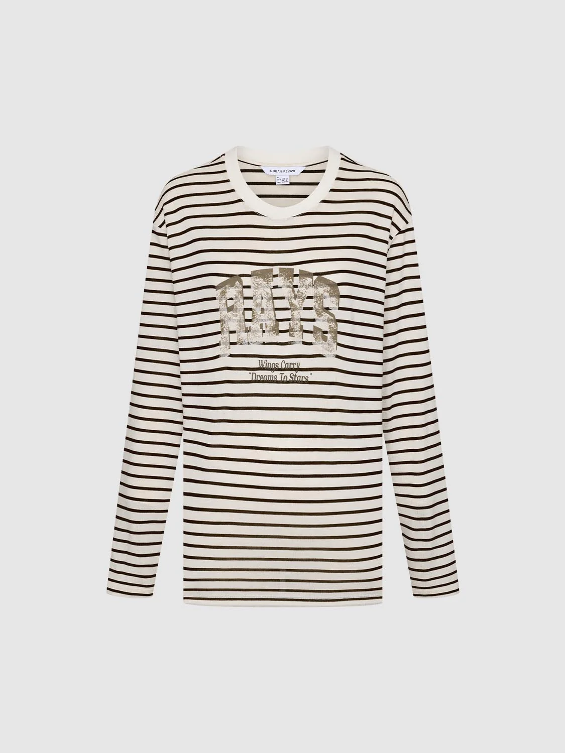 Printed Striped Long Sleeve T-Shirts - Image 7