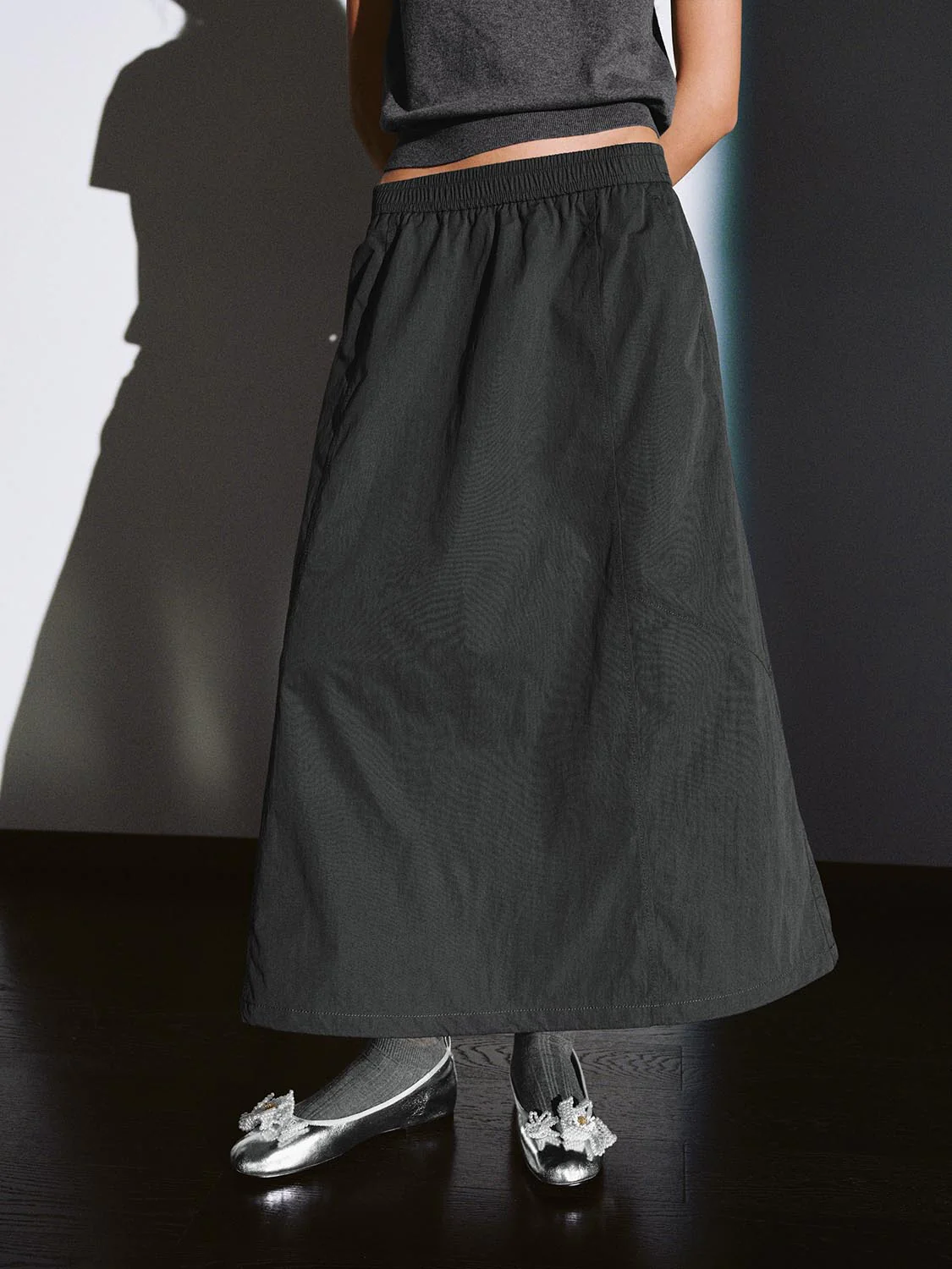 Pull On A-Line Midi Skirts