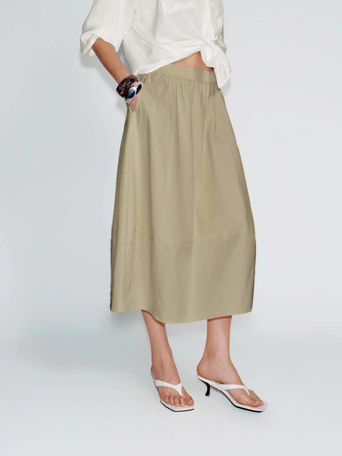 Pull On Balloon Midi Skirts - Image 6