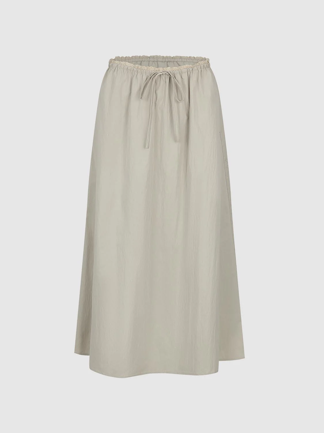 Pull On Drawstring A-Line Midi Skirts - Image 10