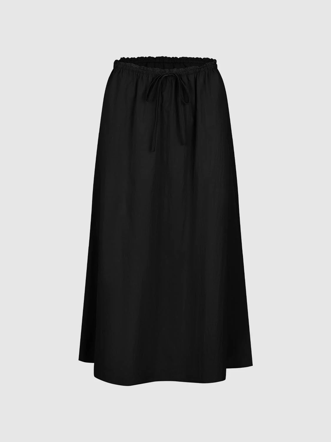 Pull On Drawstring A-Line Midi Skirts - Image 2