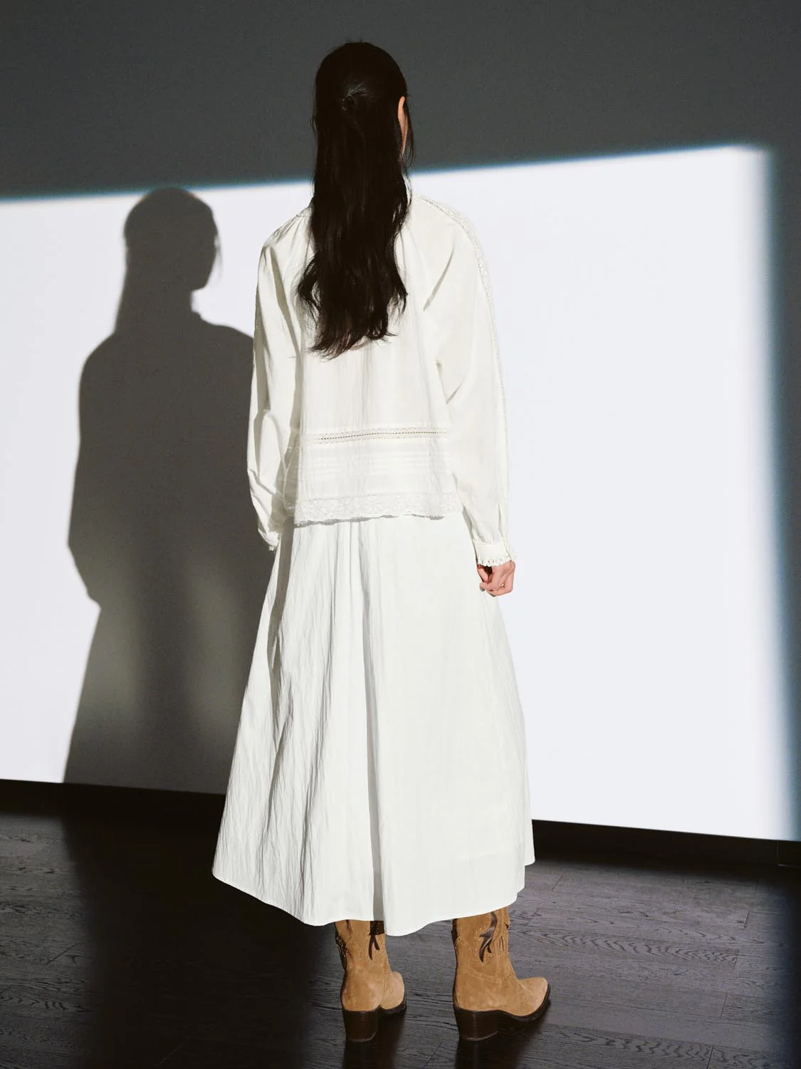 Pull On Drawstring A-Line Midi Skirts - Image 20