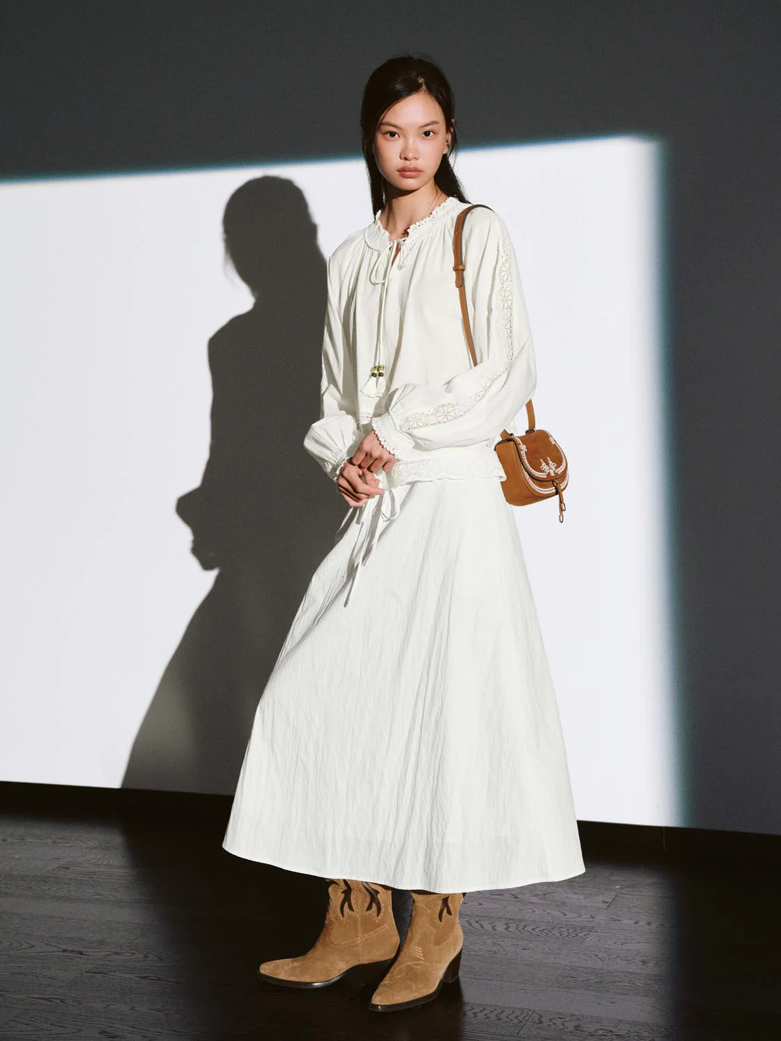 Pull On Drawstring A-Line Midi Skirts - Image 23