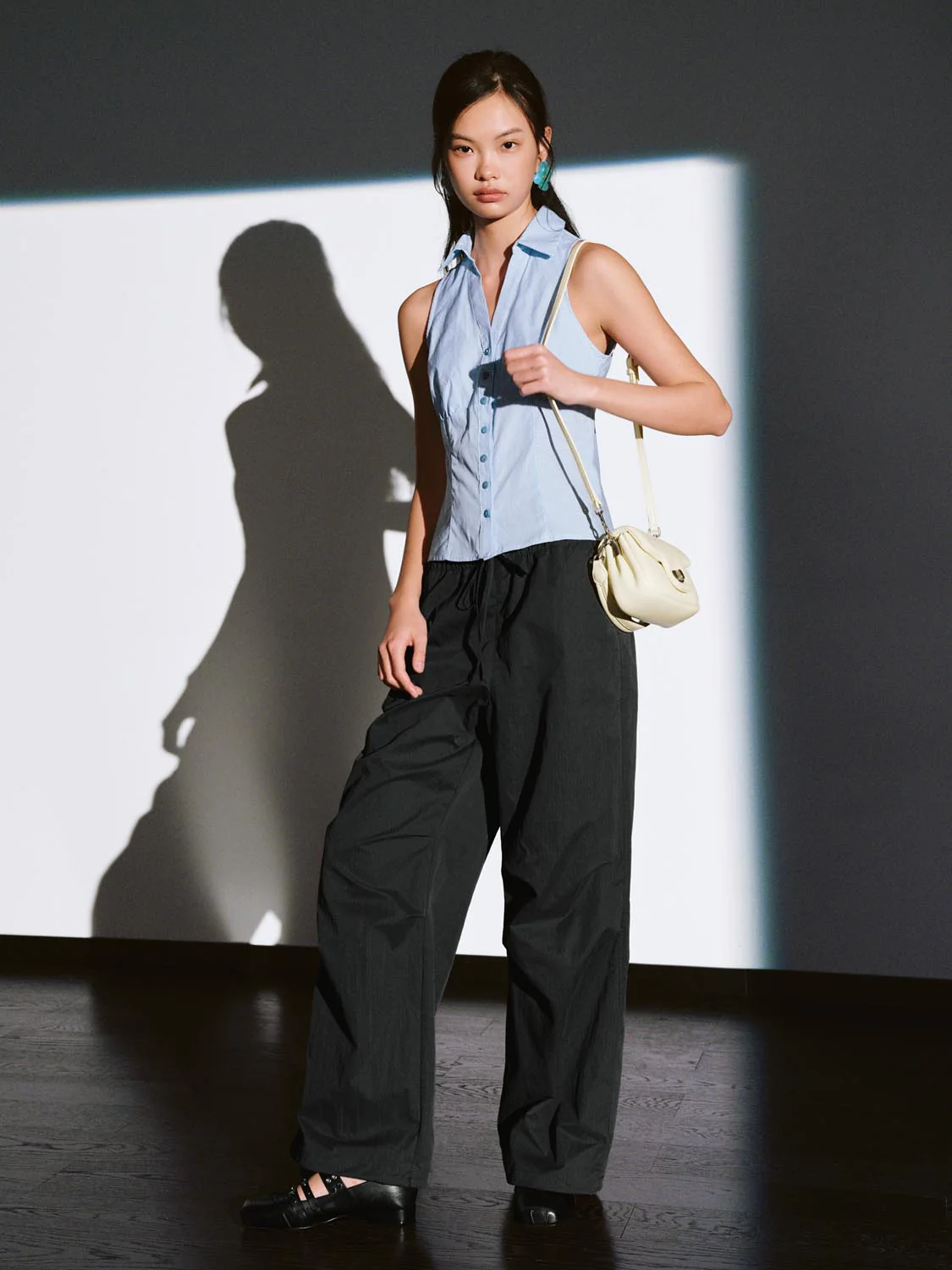 Pull On Drawstring Wide Leg Cargo Pants - Image 13