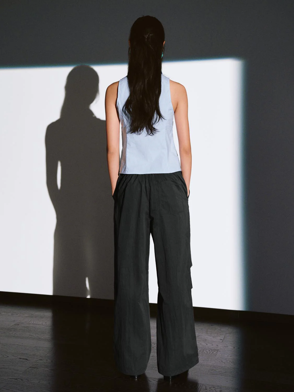 Pull On Drawstring Wide Leg Cargo Pants - Image 14