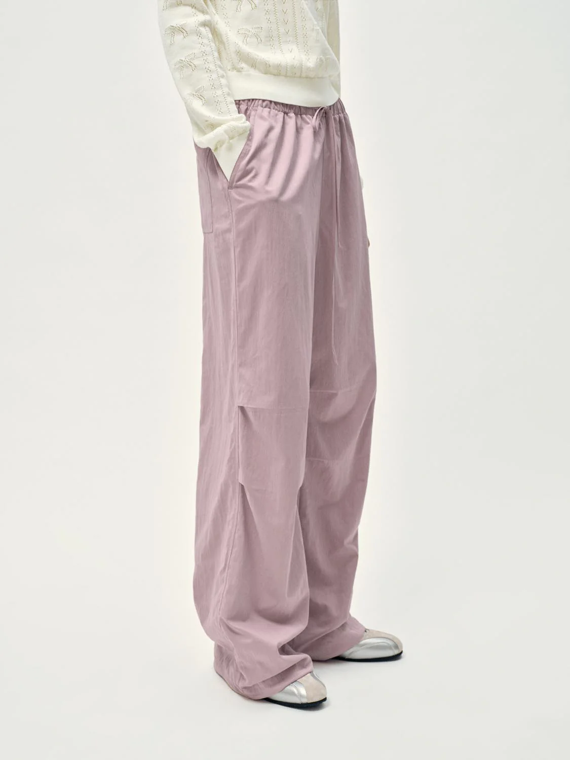 Pull On Drawstring Wide Leg Cargo Pants - Image 19