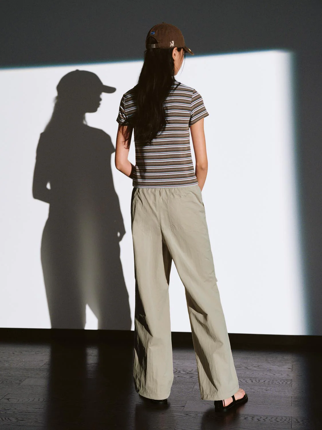 Pull On Drawstring Wide Leg Cargo Pants - Image 6