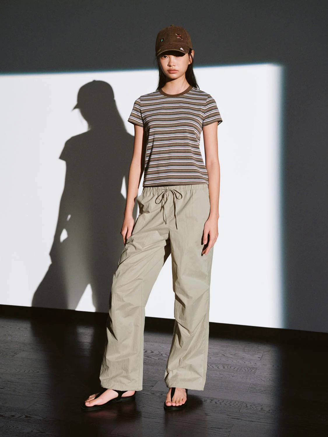 Pull On Drawstring Wide Leg Cargo Pants - Image 7