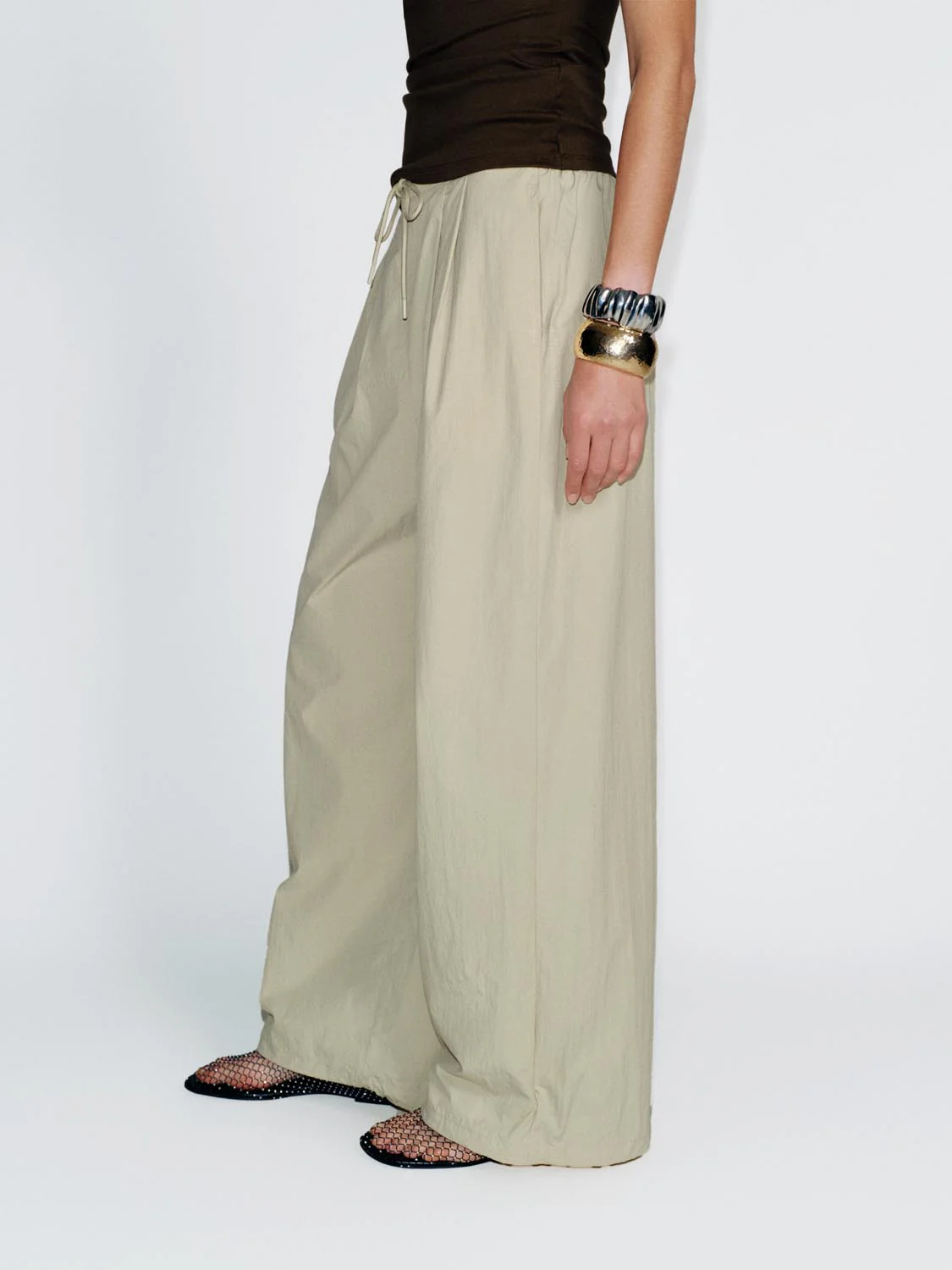 Pull On Drawstring Wide Leg Pants - Image 9