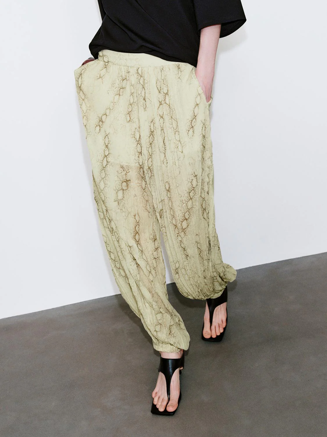 Pull On Snake Print Jogger Pants - Image 4