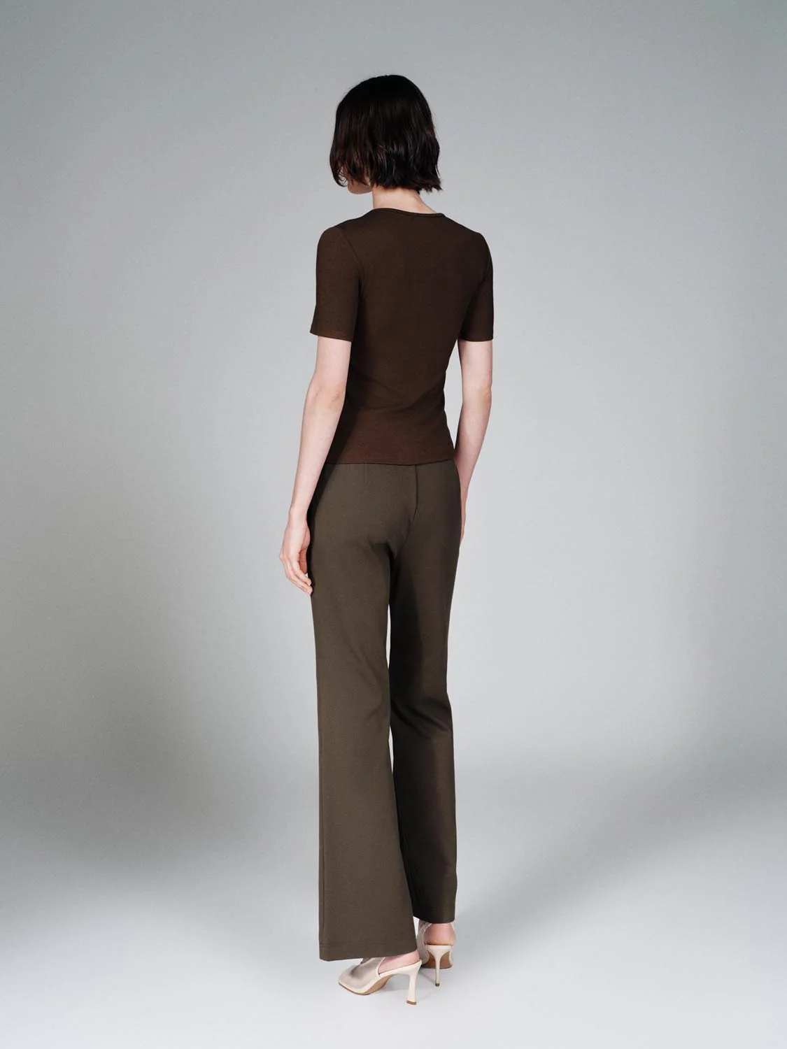 Pull On Tailored Flare Leg Pants - Image 4