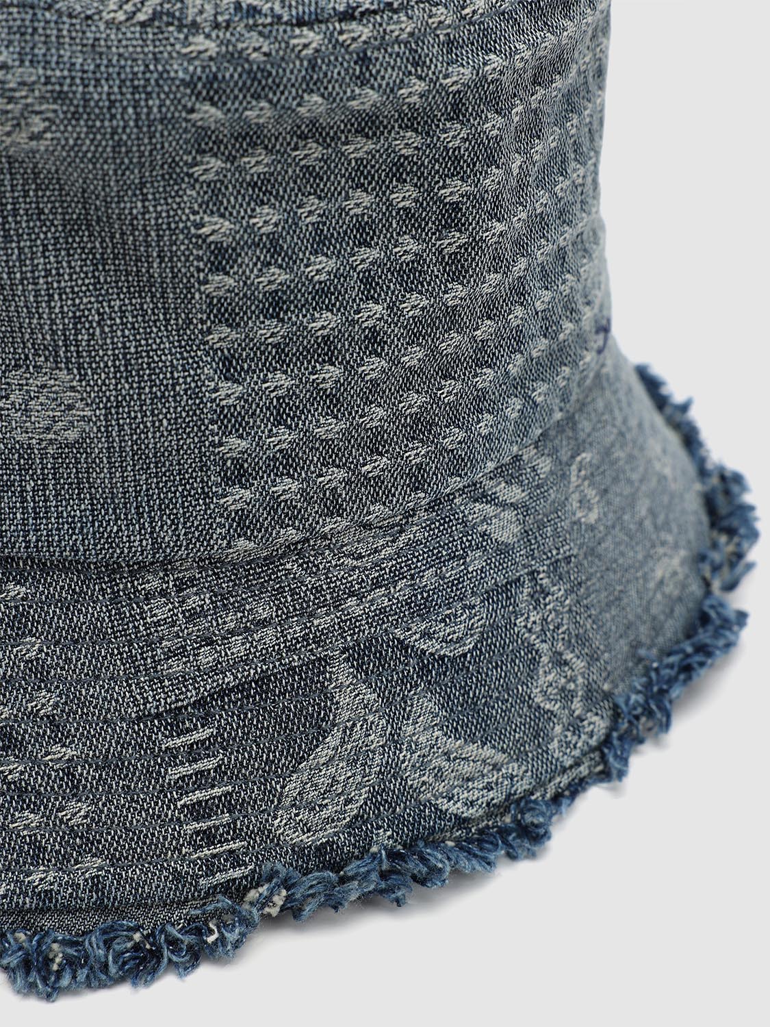 Raw Hem Printed Denim Bucket Hats - Image 5