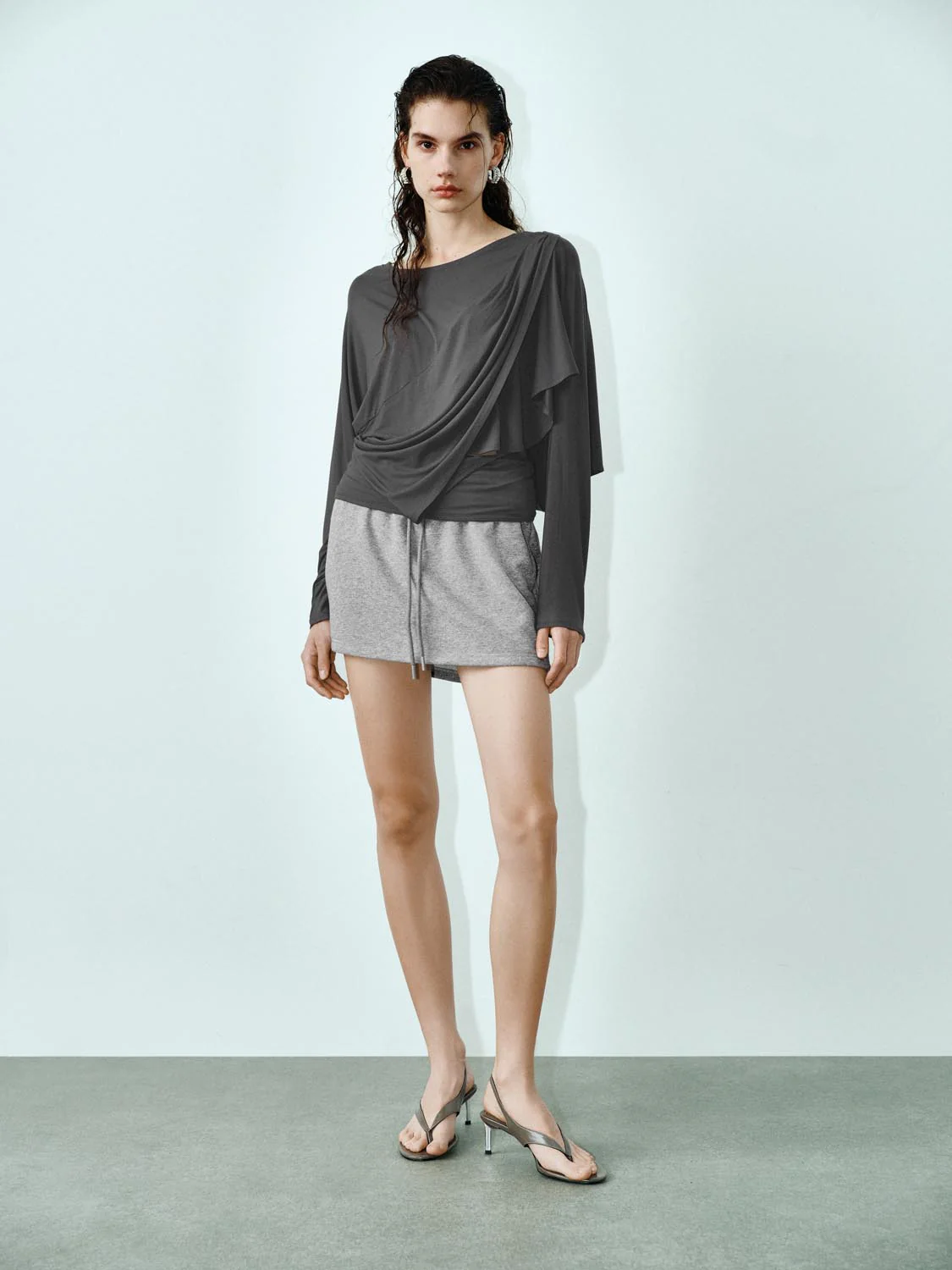 Ruched Long Sleeve T-Shirts - Image 4