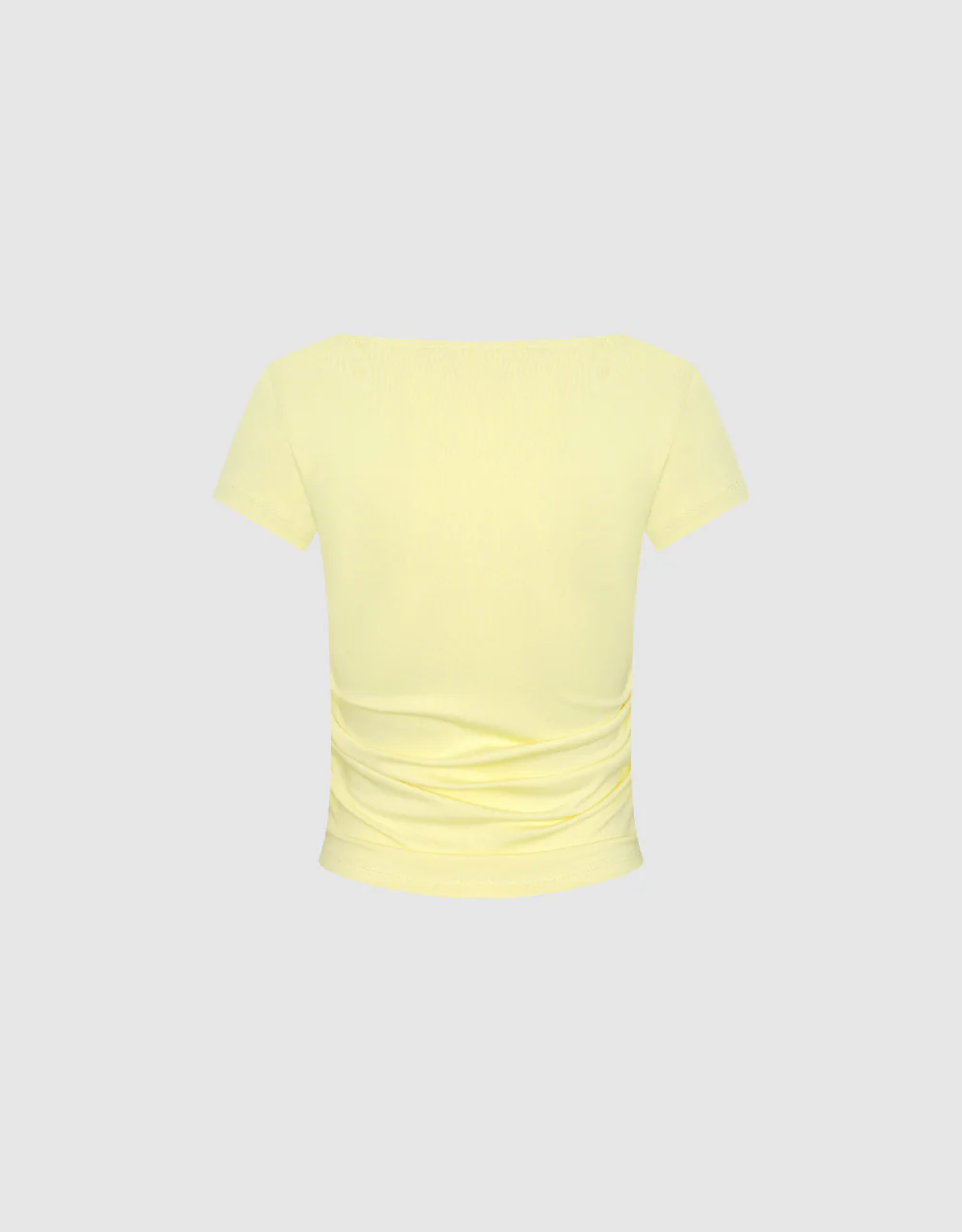Ruched Square-cut Collar T-Shirt - Image 29