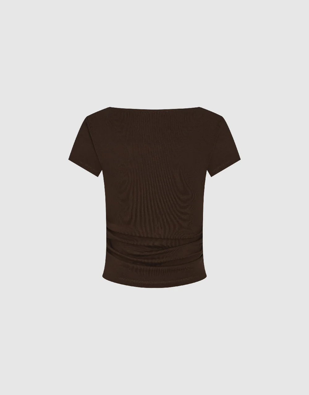 Ruched Square-cut Collar T-Shirt - Image 5