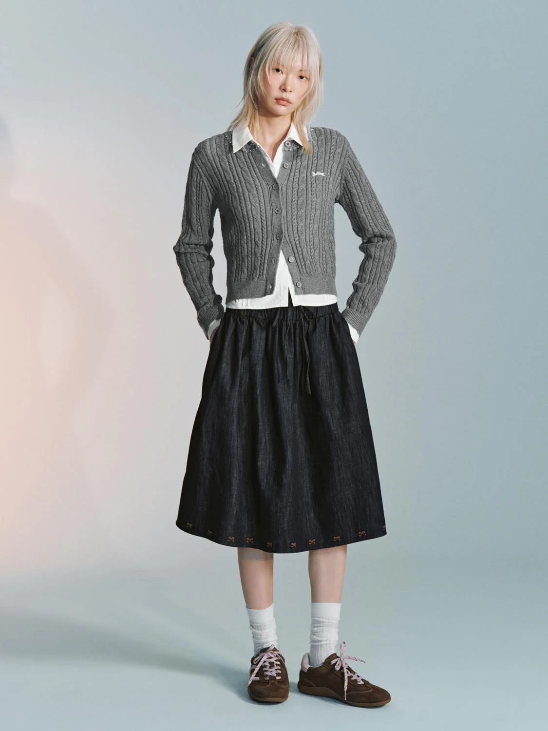 Ruffle Detail Mini Denim Shirts - Image 7