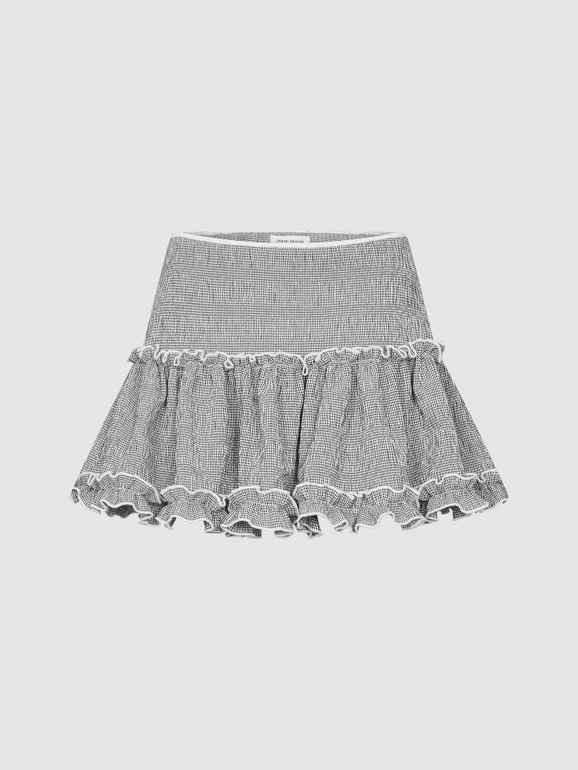 Ruffle Hem Mini A-Line Skirts - Image 8