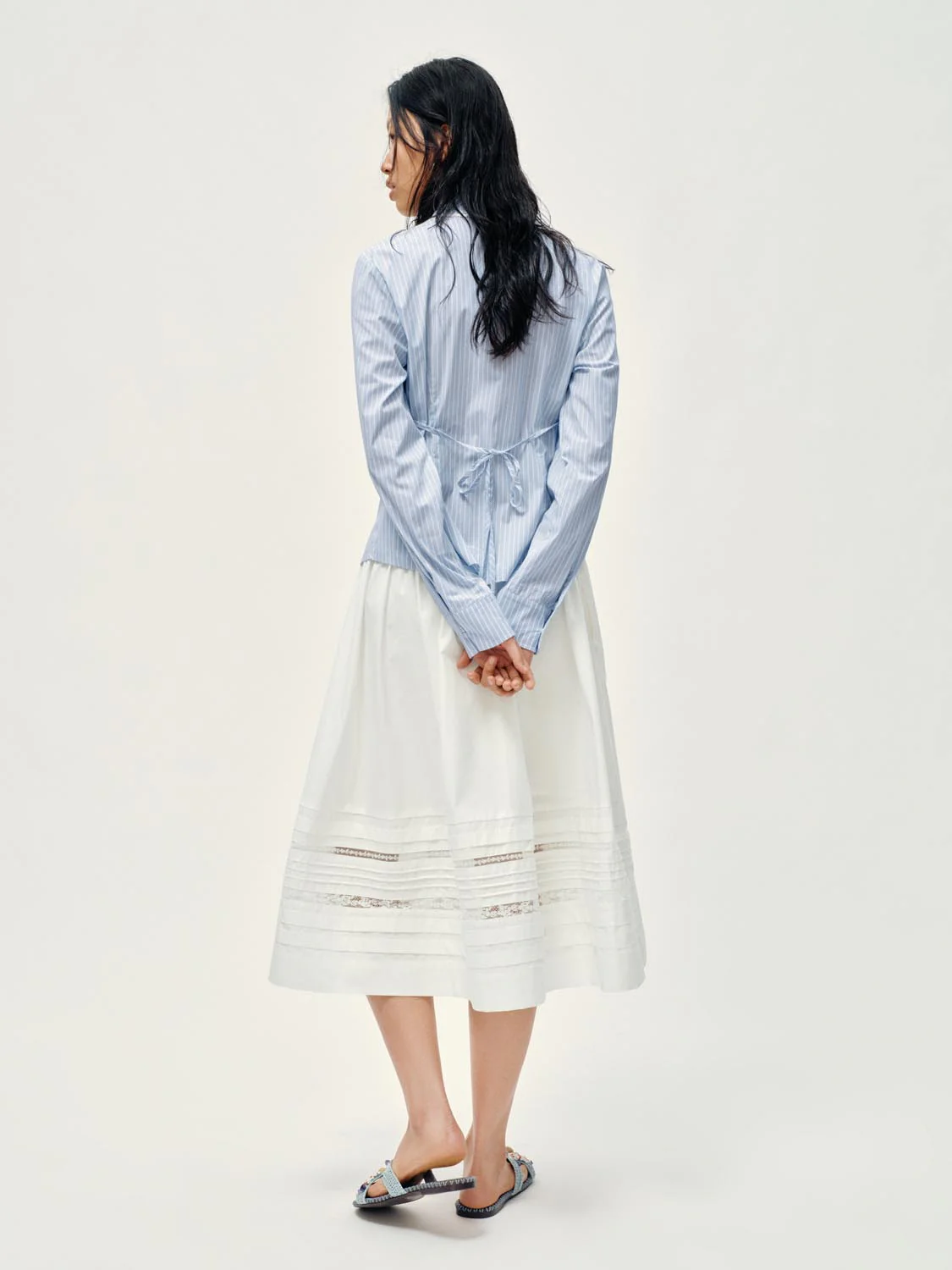 Ruffle Trim Striped Shirts - Image 6