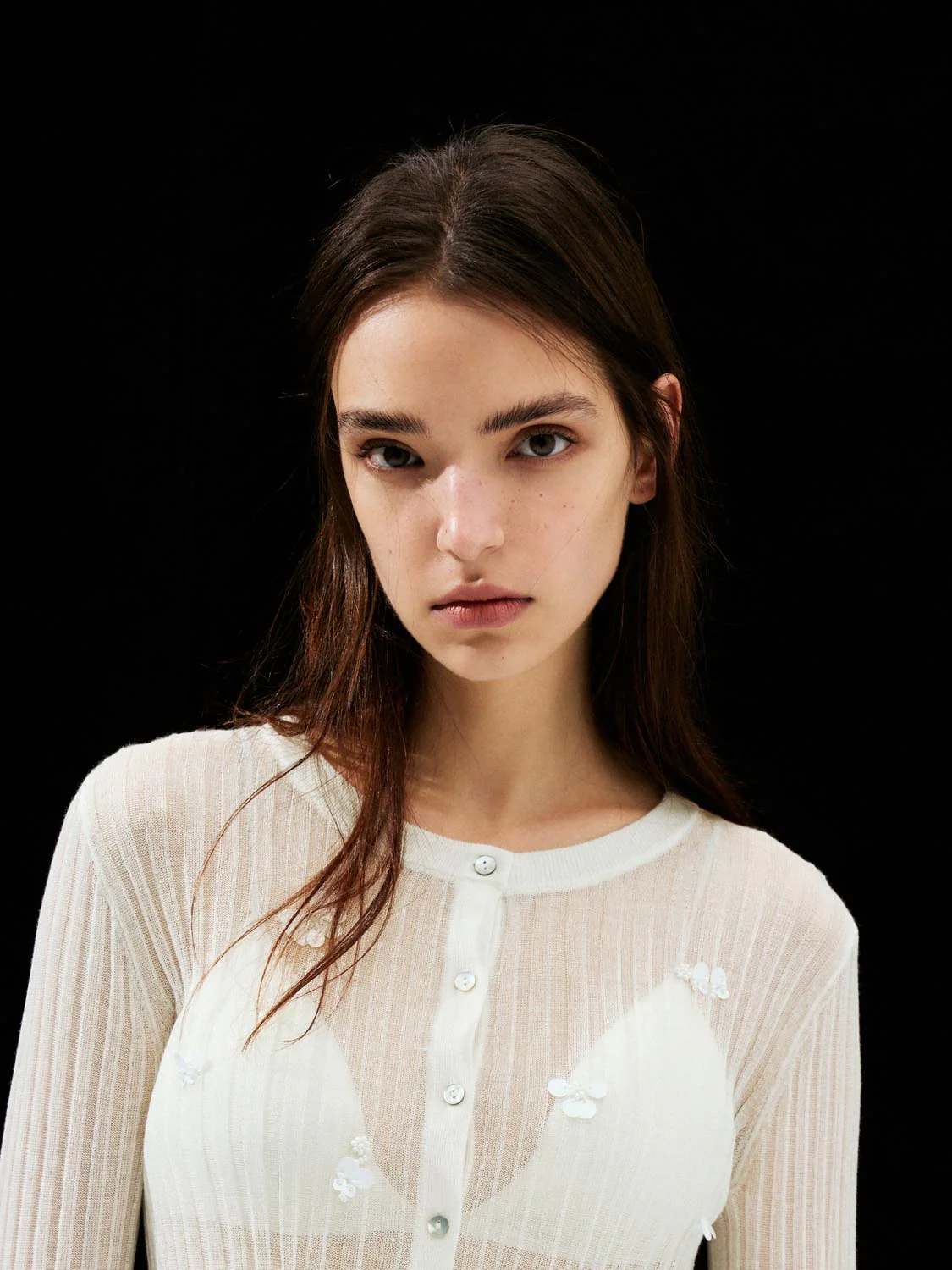 Ruffled Button Up Knitted Cardigans - Image 11