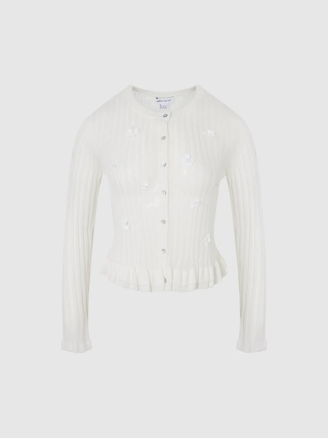 Ruffled Button Up Knitted Cardigans - Image 15