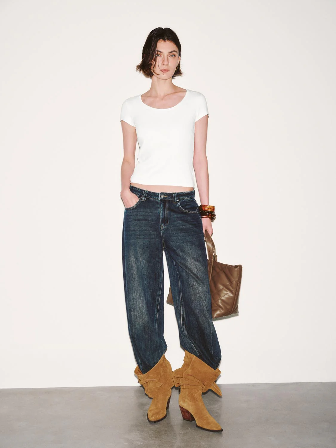 Scoop Neck Capped Sleeve T-Shirts - Image 36