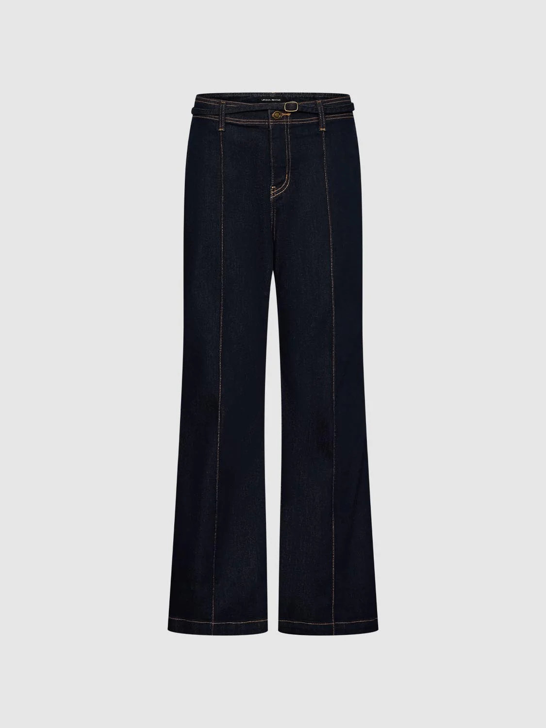 Seamed Belted Flare Jeans - Image 9