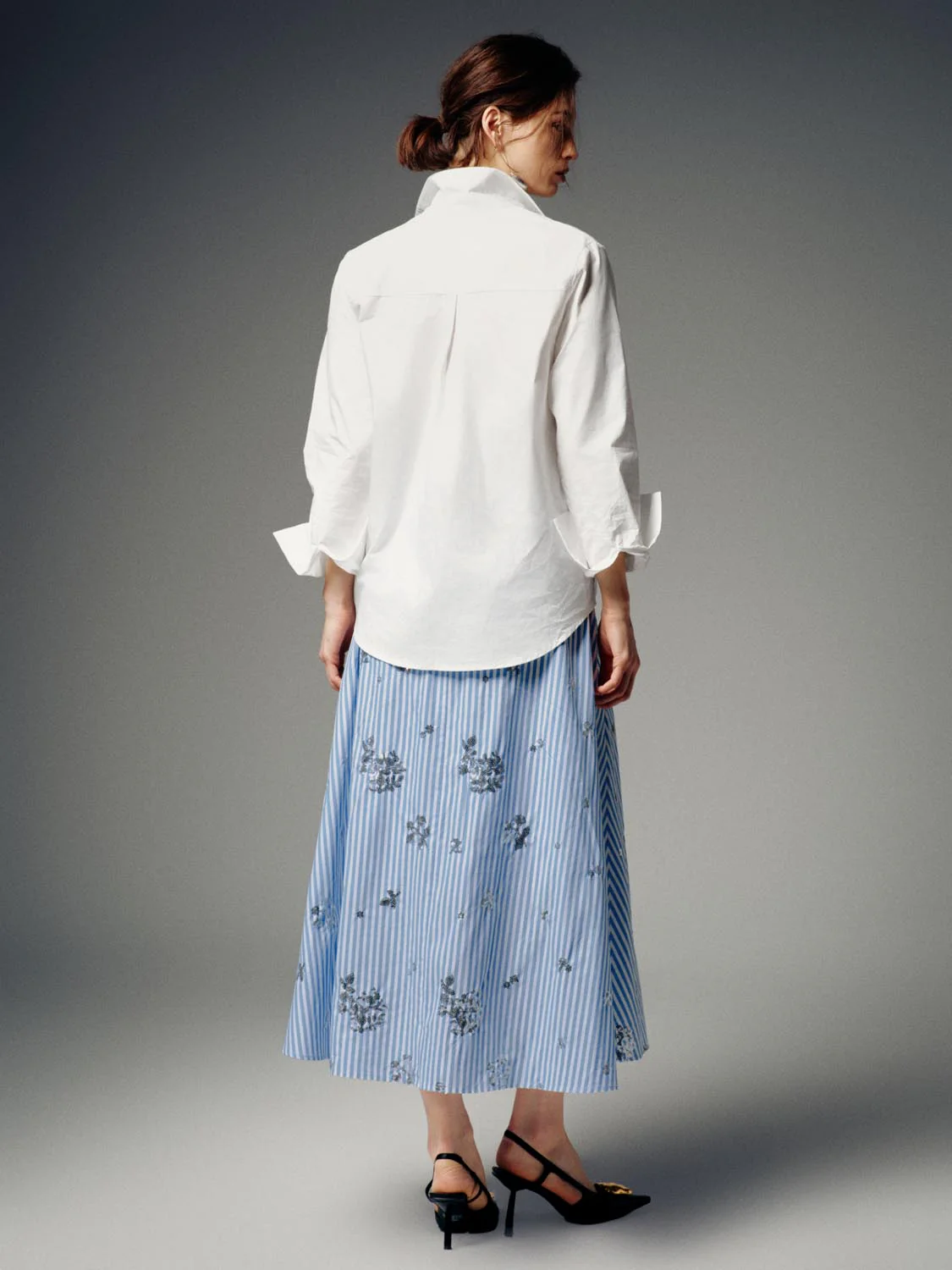 Sequin Detail A-Line Midi Skirts - Image 6