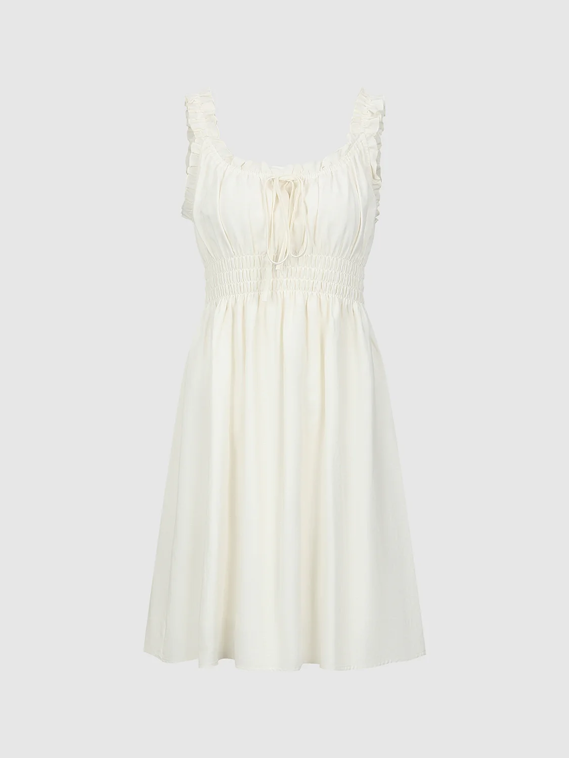 Shirred Ruffle Mini Dresses - Image 12