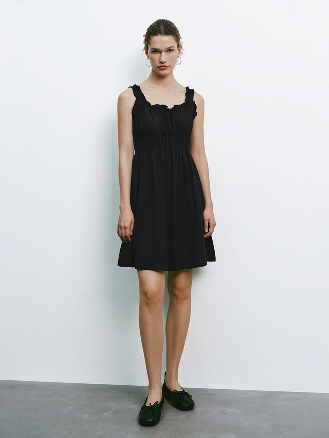 Shirred Ruffle Mini Dresses - Image 4
