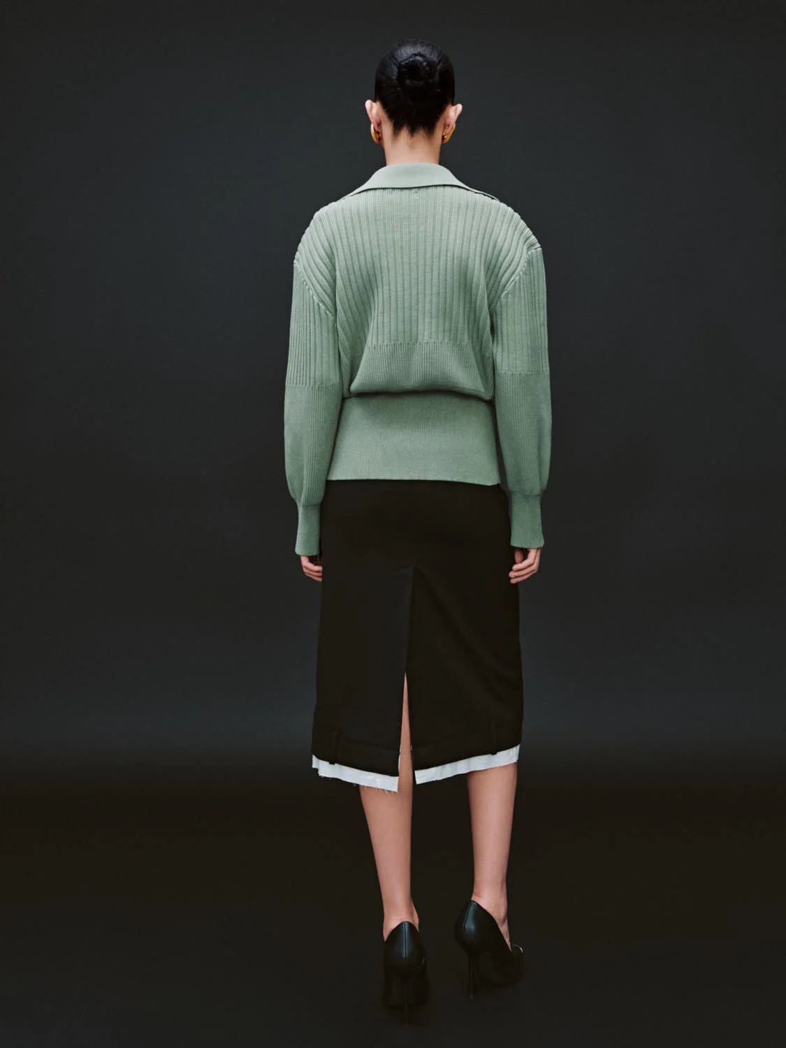 Single Button Collared Knitted Cardigans - Image 20