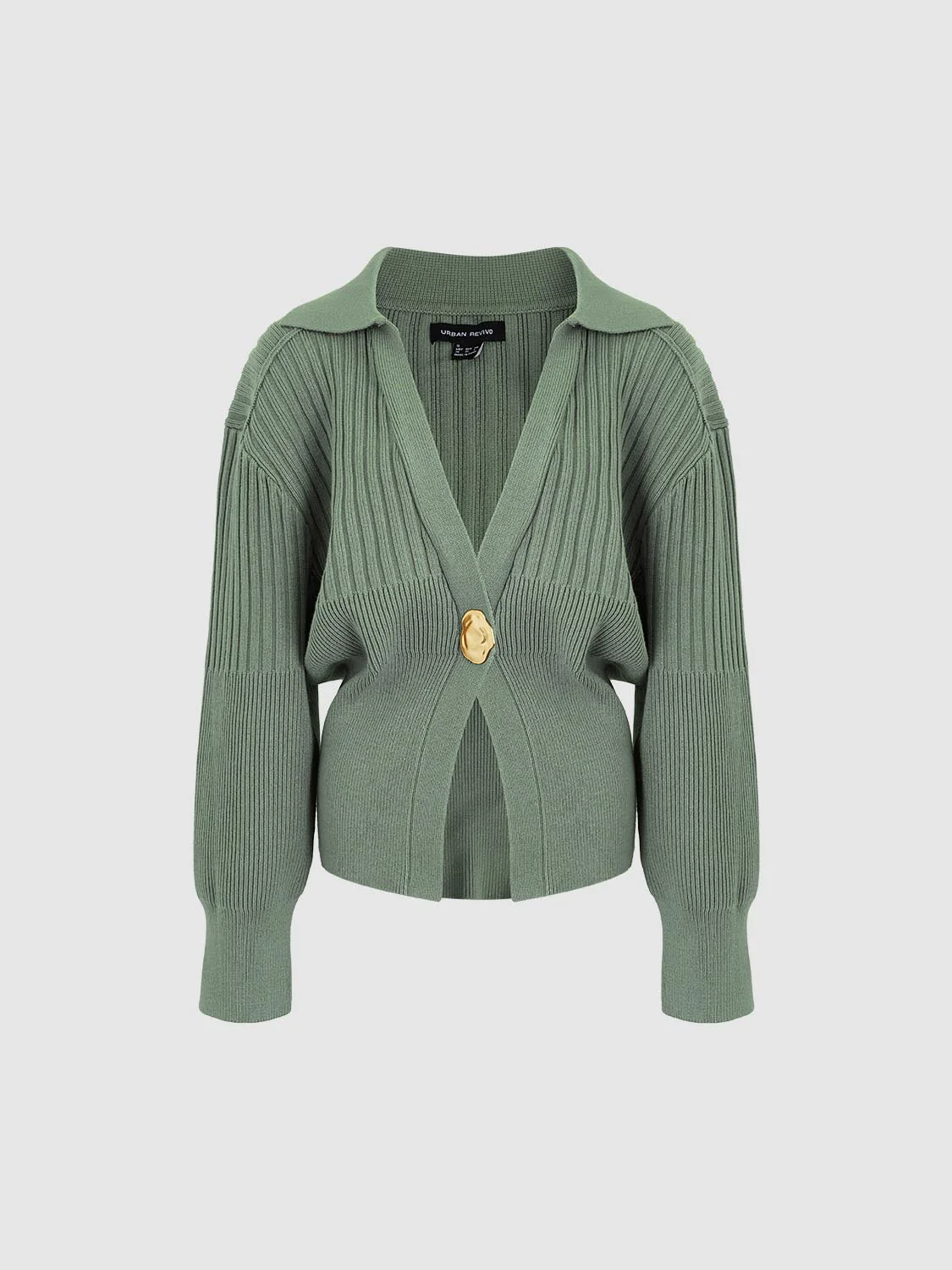 Single Button Collared Knitted Cardigans - Image 21