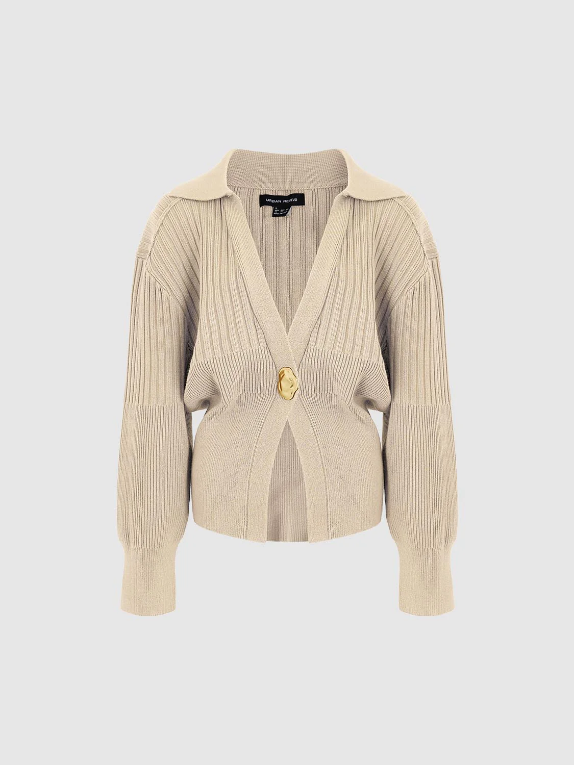 Single Button Collared Knitted Cardigans - Image 28