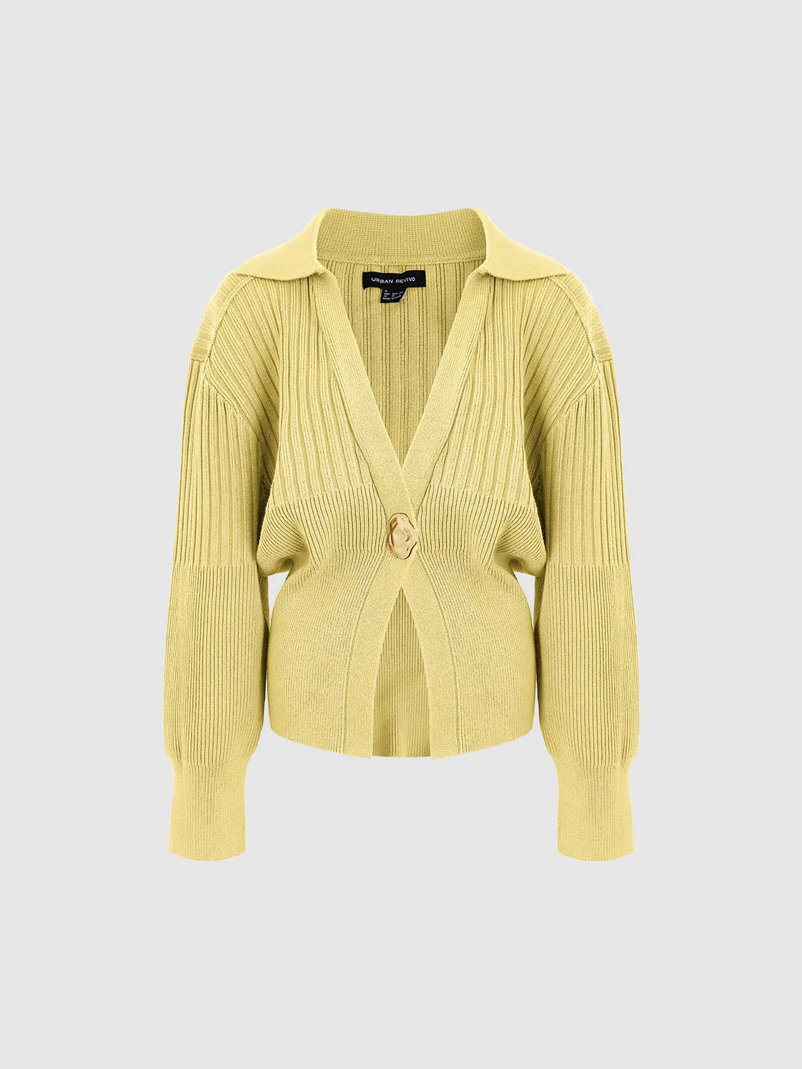 Single Button Collared Knitted Cardigans - Image 35