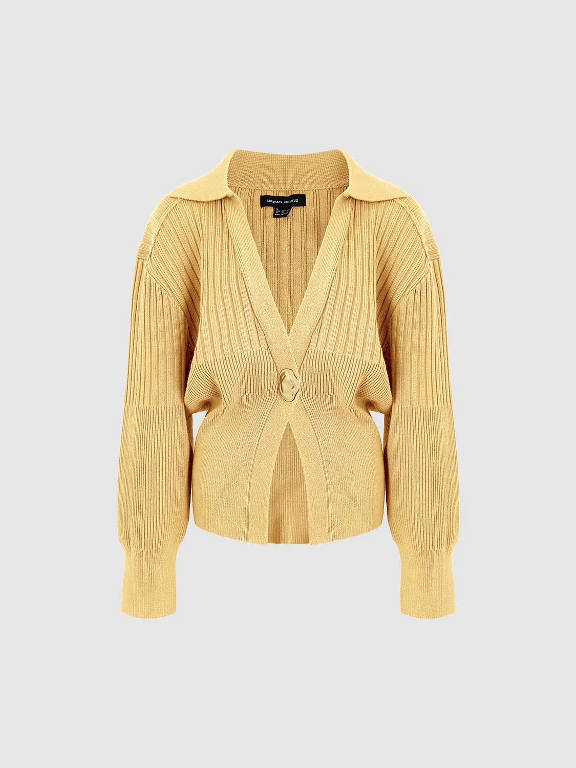 Single Button Collared Knitted Cardigans - Image 49