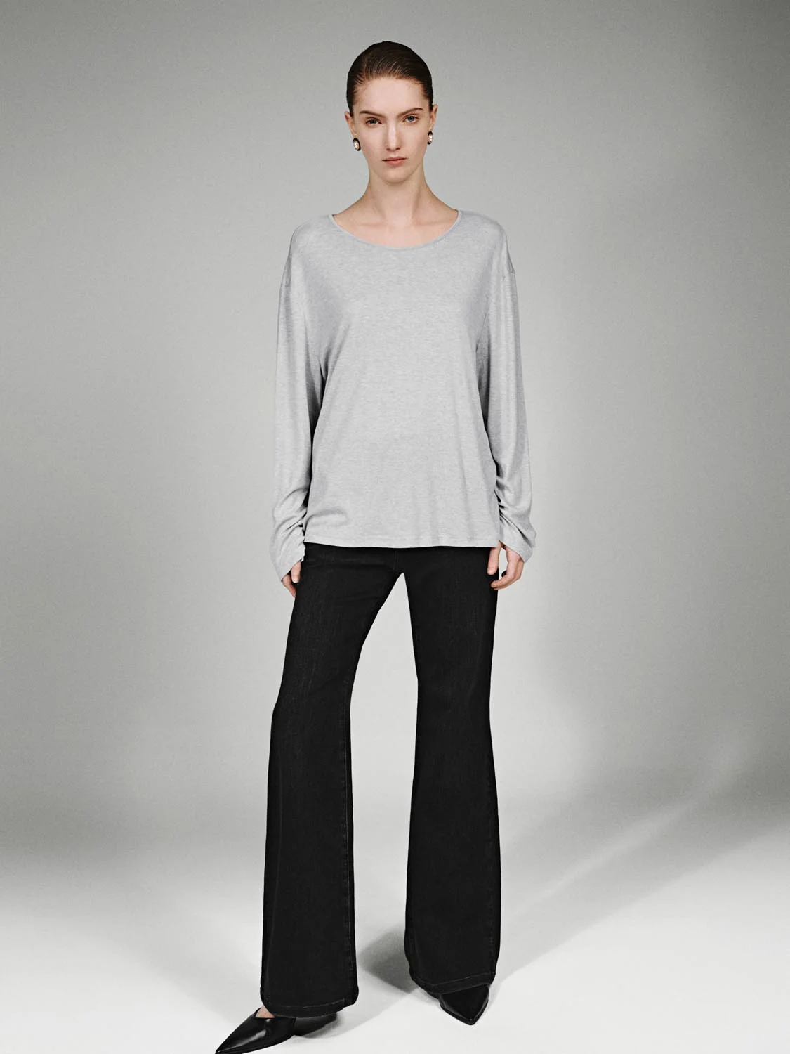 Skinny Fit Flare Leg Jeans - Image 4