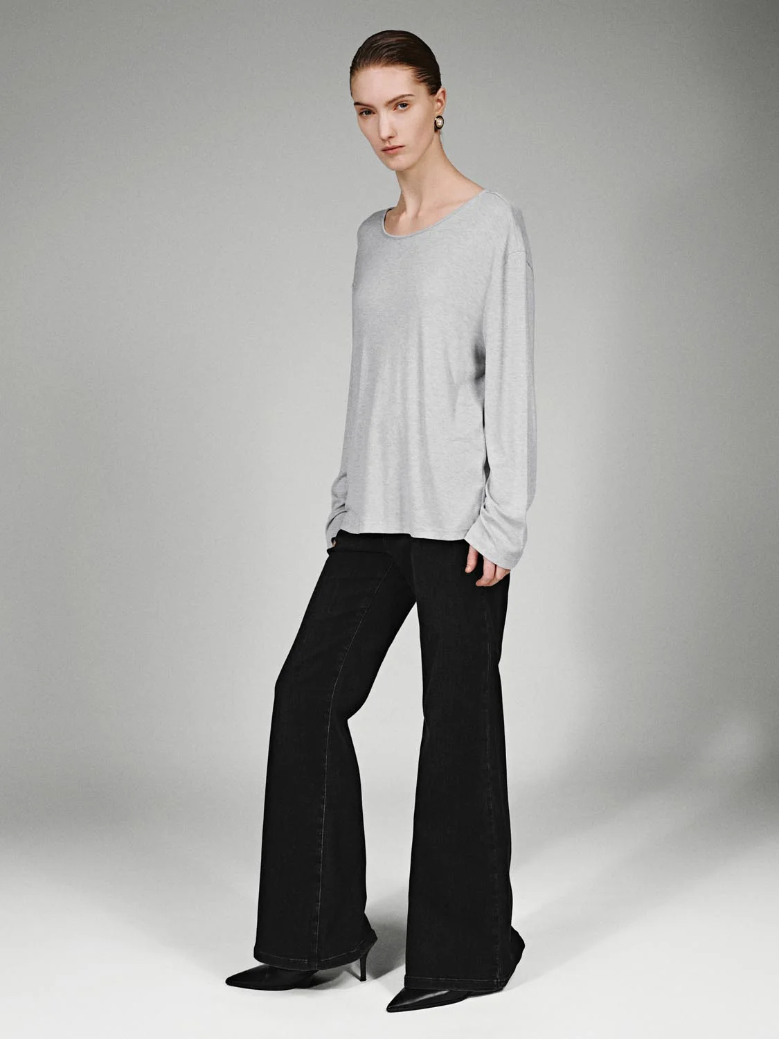 Skinny Fit Flare Leg Jeans - Image 5