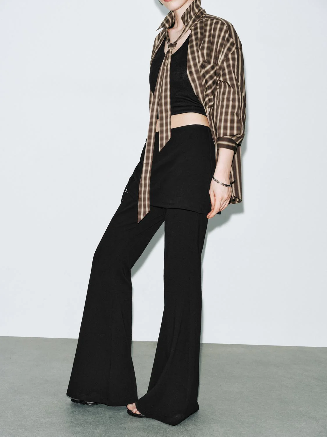 Skirt Layered Flare Pants - Image 3