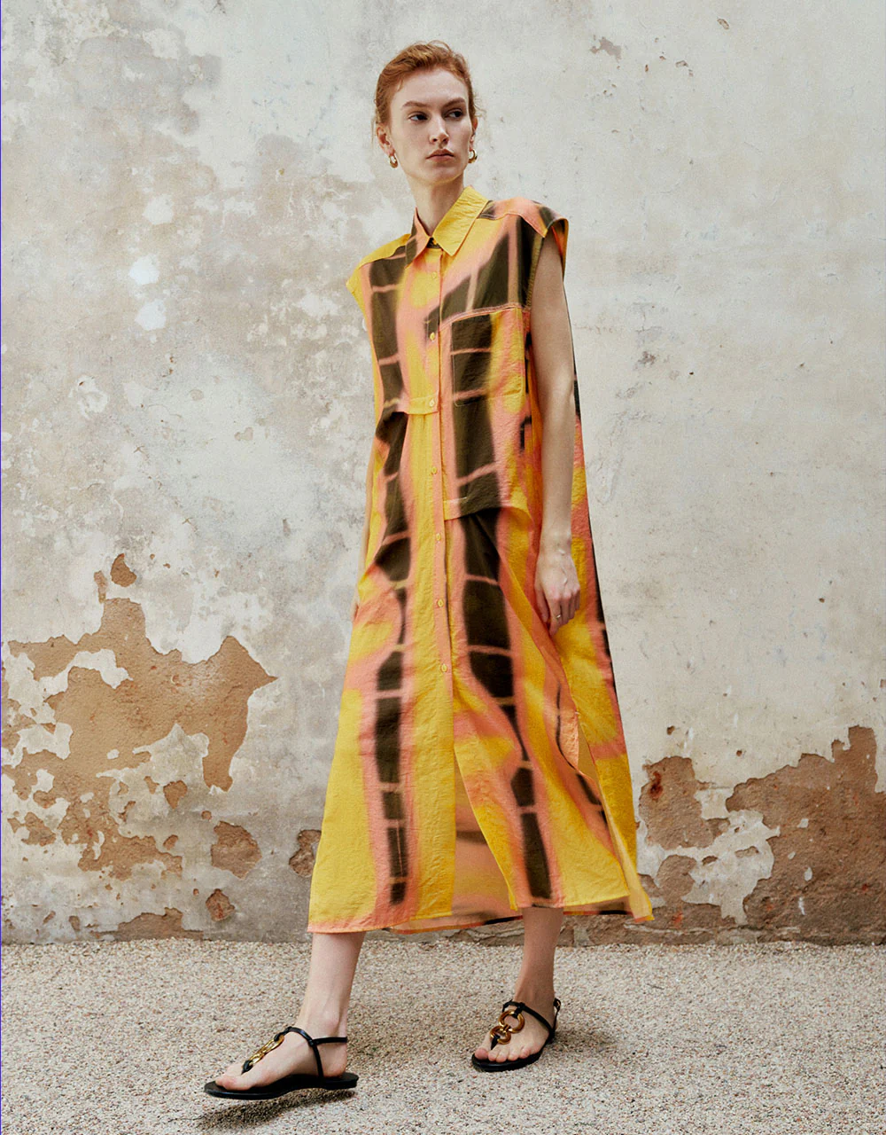 Sleeveless Printed Straight Dress - Image 7