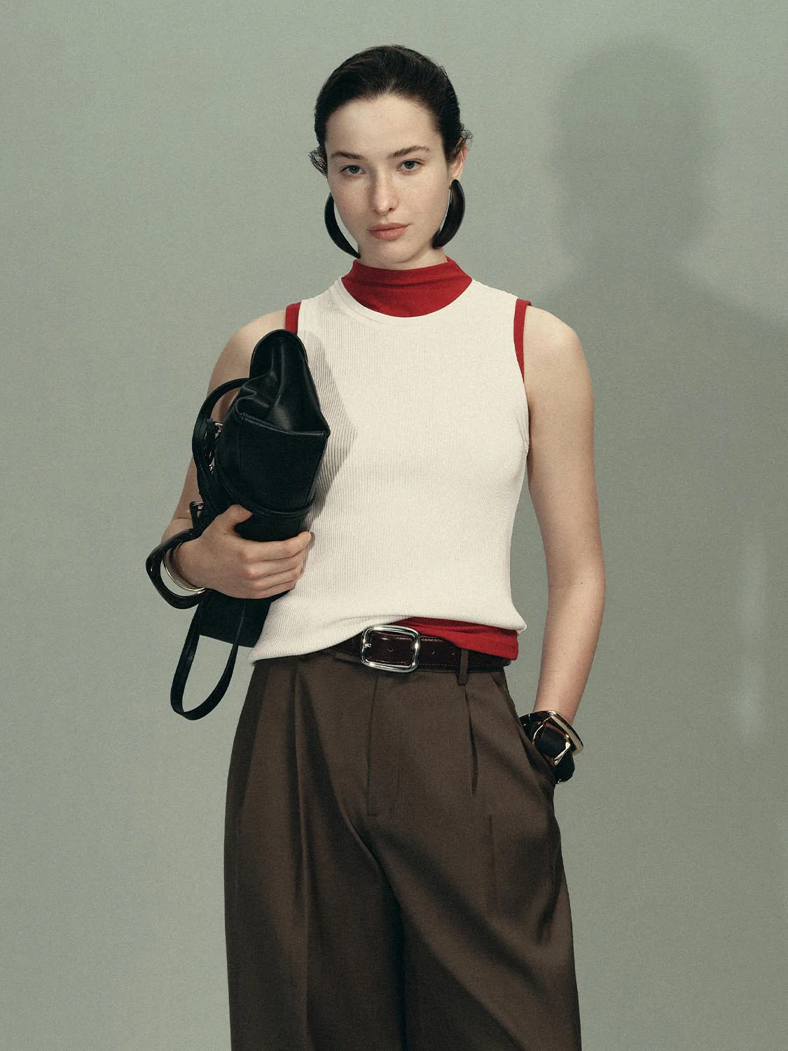 Sleeveless Skinny Fit Knitted T-Shirts - Image 9