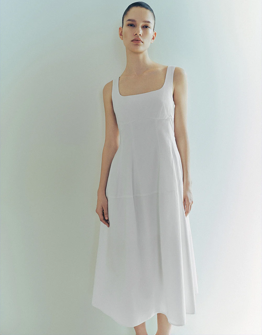 Sleeveless Square-cut Collar A-Line Dress - Image 7