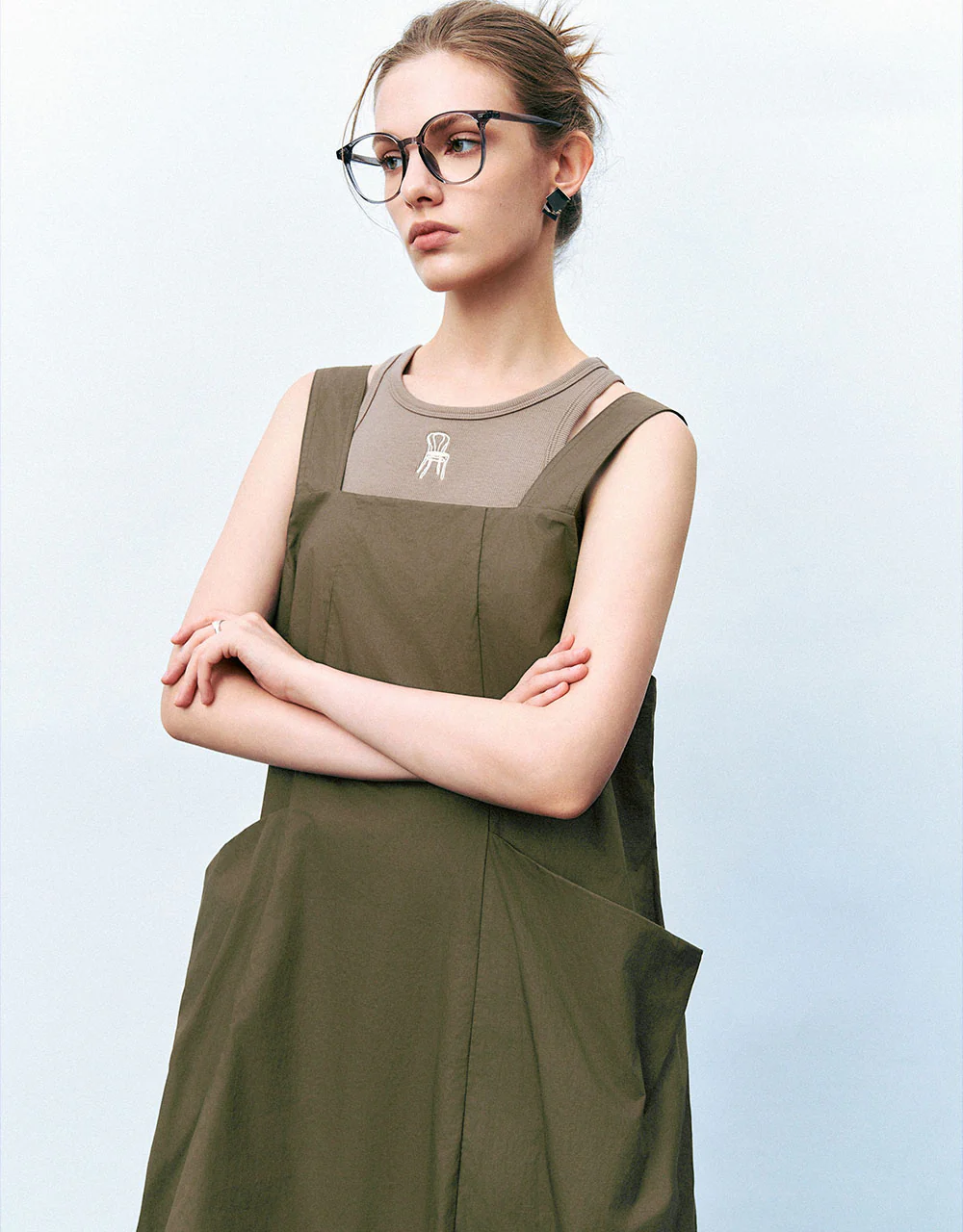 Sleeveless Straight A-Line Dress - Image 8