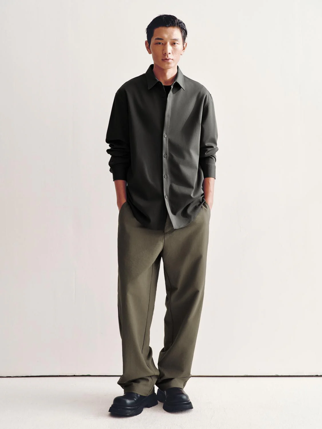 Slim-Fit Solid Shirts - Image 5