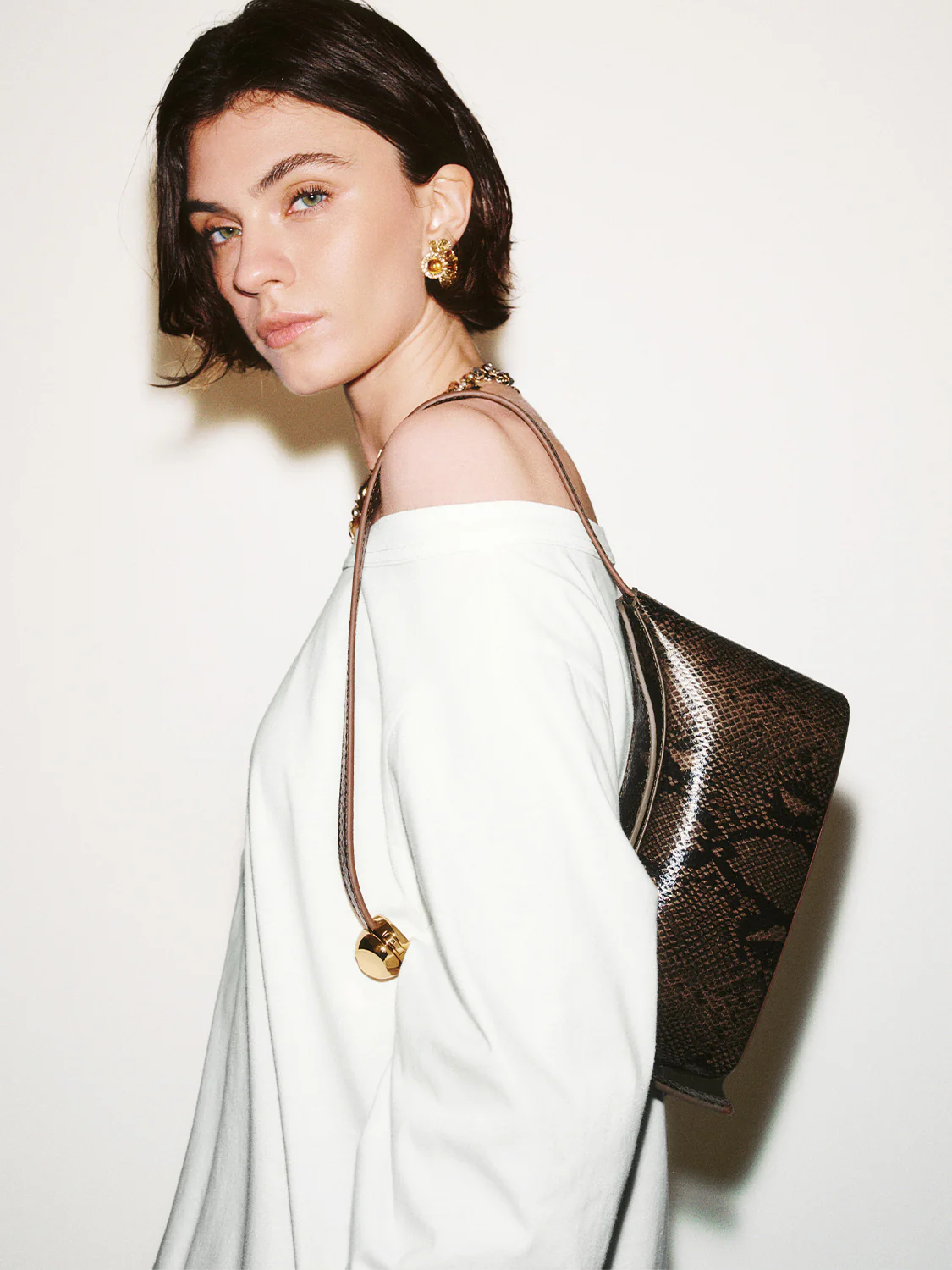 Snake Print Shoulder Bags - Image 8