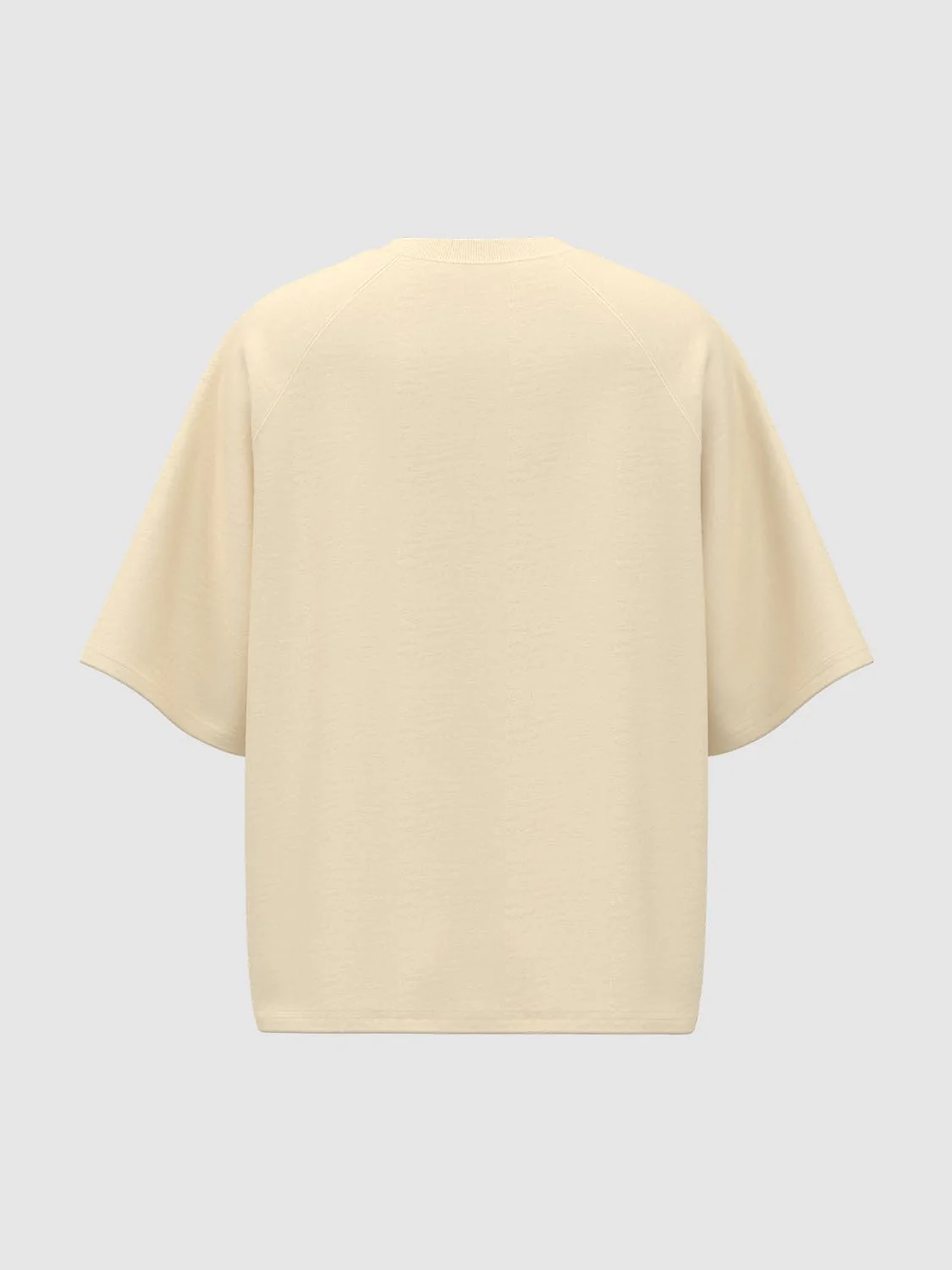 Solid Loose Fit Crew Neck T-Shirts - Image 14