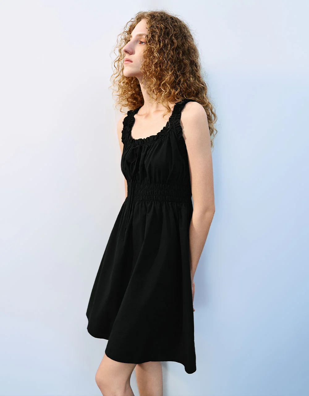 Square-cut Collar A-Line Dress - Image 2