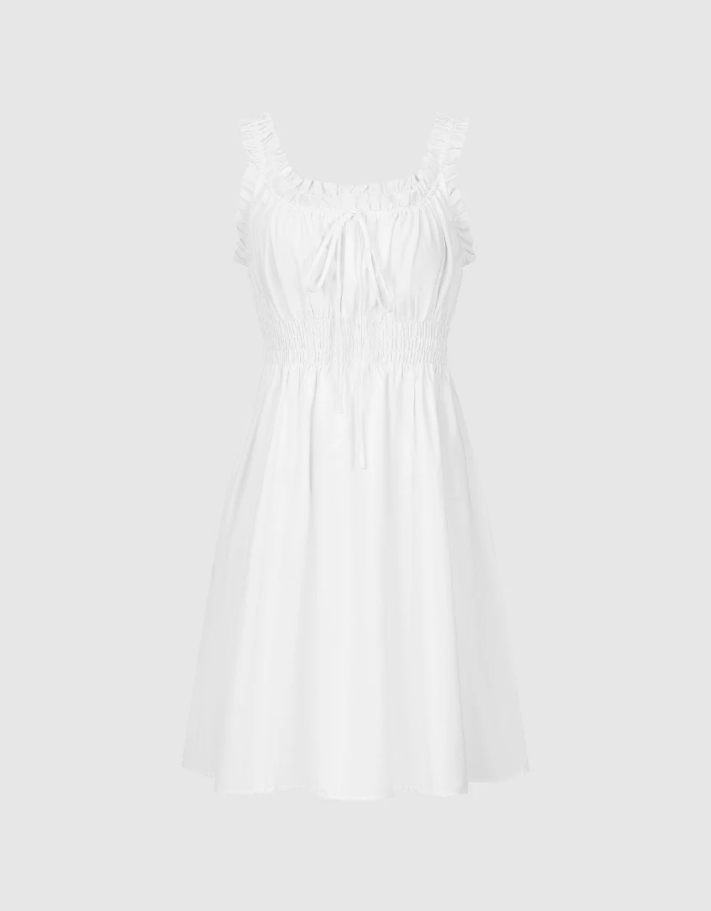 Square-cut Collar A-Line Dress - Image 20