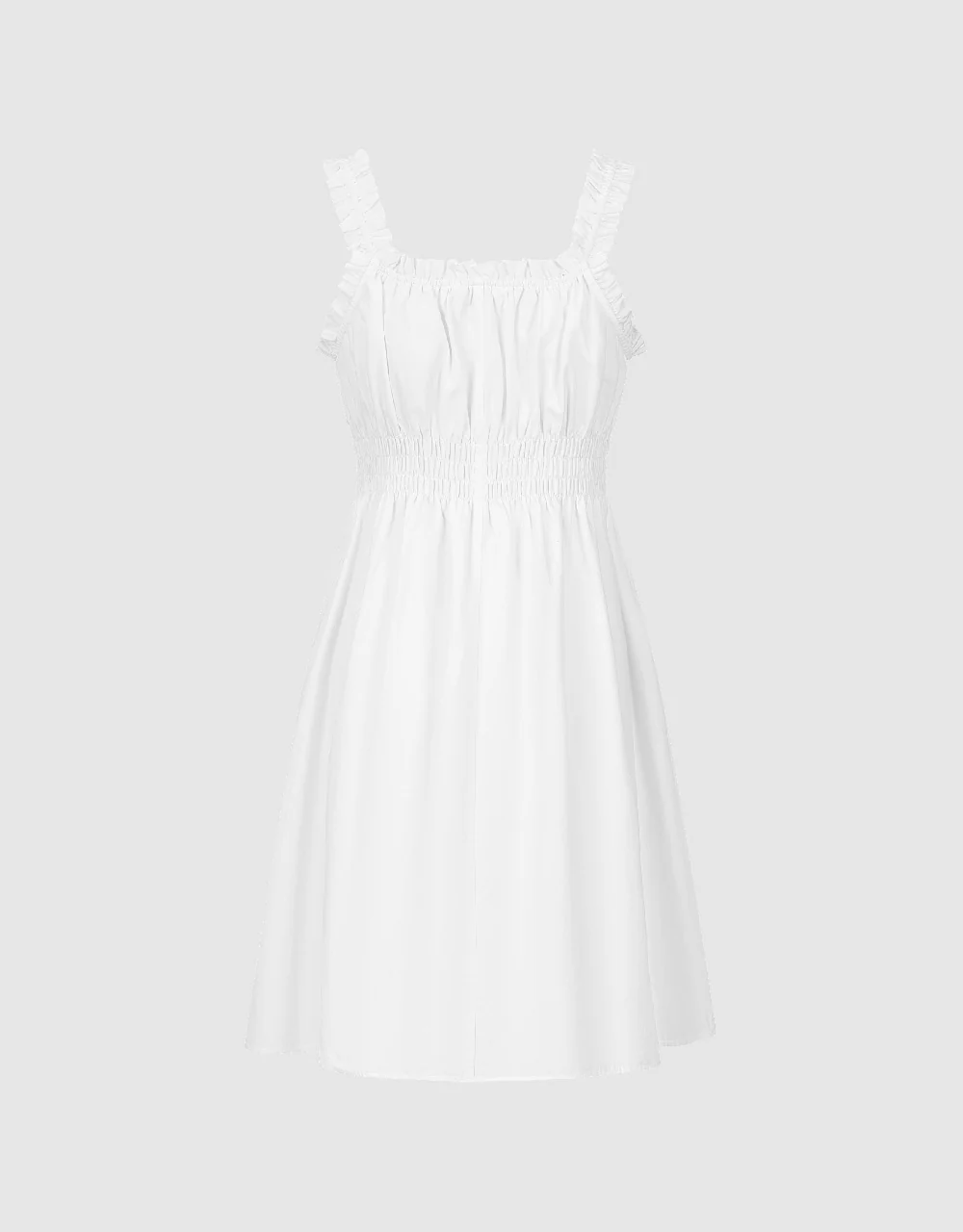 Square-cut Collar A-Line Dress - Image 21