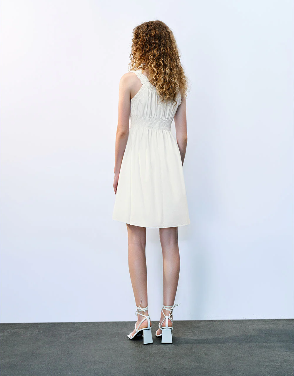 Square-cut Collar A-Line Dress - Image 22