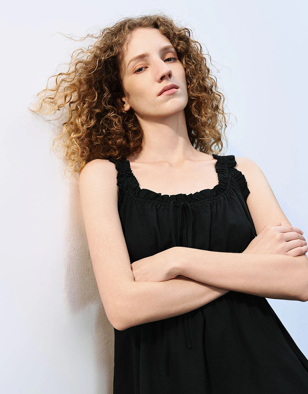 Square-cut Collar A-Line Dress - Image 3